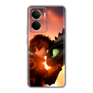 Силиконовый чехол на Realme P3 с принтом Как приручить дракона