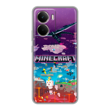 Силиконовый чехол на Realme P3 с принтом Майнкрафт Minecraft