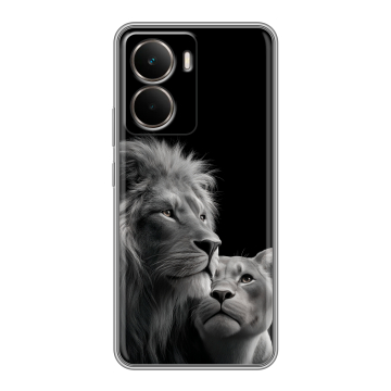 Силиконовый чехол на Realme P3 с принтом Лев кошки Силиконовый чехол на Realme P3 с принтом Лев кошки