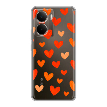 Силиконовый чехол на Realme P3 с принтом Сердечки Силиконовый чехол на Realme P3 с принтом Сердечки