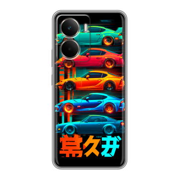 Силиконовый чехол на Realme P3 с принтом машины тачки Силиконовый чехол на Realme P3 с принтом машины тачки