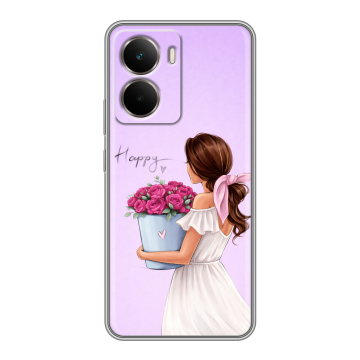 Силиконовый чехол на Realme P3 с принтом женский