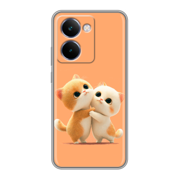 Силиконовый чехол на Realme P3 Ultra с принтом Милые котики Силиконовый чехол на Realme P3 Ultra с принтом Милые котики
