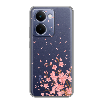 Силиконовый чехол на Realme P3 Ultra с принтом Ветка сакуры