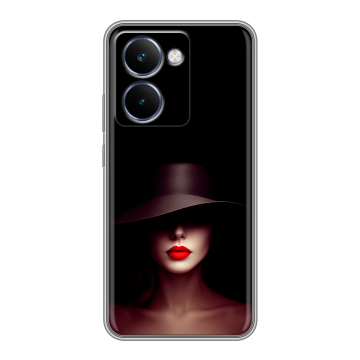 Силиконовый чехол на Realme P3 Ultra с принтом Девушка в шляпе
