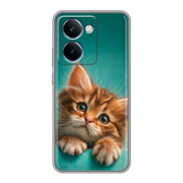 Силиконовый чехол на Realme P3 Ultra с принтом котенок