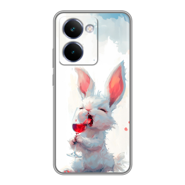 Силиконовый чехол на Realme P3 Ultra с принтом кролик зайчик