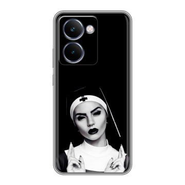 Силиконовый чехол на Realme P3 Ultra с принтом монашка