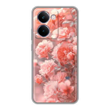 Силиконовый чехол на Realme P3 Ultra с принтом Розы цветы