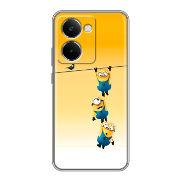 Силиконовый чехол на Realme P3 Ultra с принтом Миньоны