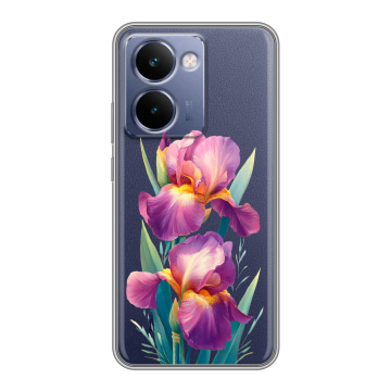 Силиконовый чехол на Realme P3 Ultra с принтом Цветы орхидеи
