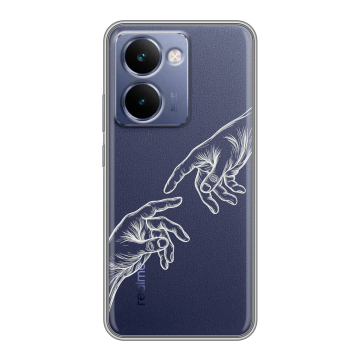 Силиконовый чехол на Realme P3 Ultra с принтом Сотворение мира