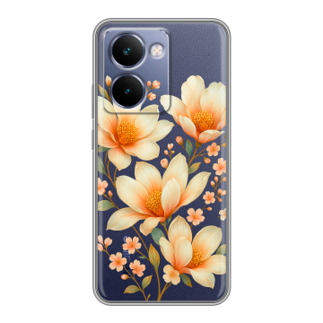 Силиконовый чехол на Realme P3 Ultra с принтом Цветы