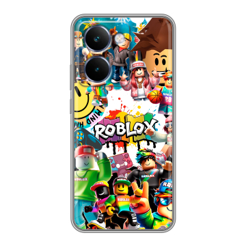 Силиконовый чехол на Realme P3 Ultra с принтом Roblox Роблокс