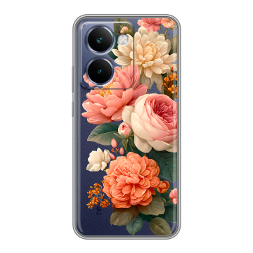 Силиконовый чехол на Realme P3 Ultra с принтом цветы