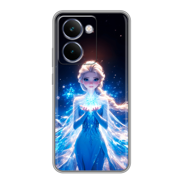 Силиконовый чехол на Realme P3 Ultra с принтом Холодное сердце Frozen