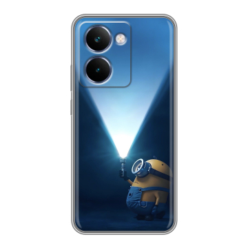 Силиконовый чехол на Realme P3 Ultra с принтом Миньоны