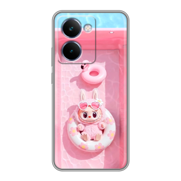 Силиконовый чехол на Realme P3 Ultra с принтом Labubu Лабубу