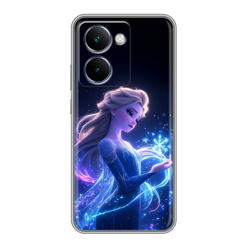 Силиконовый чехол на Realme P3 Ultra с принтом Холодное сердце Frozen Силиконовый чехол на Realme P3 Ultra с принтом Холодное сердце Frozen