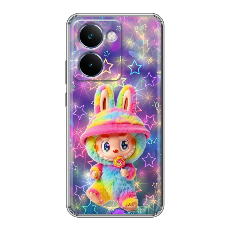Силиконовый чехол на Realme P3 Ultra с принтом Labubu Лабубу Силиконовый чехол на Realme P3 Ultra с принтом Labubu Лабубу