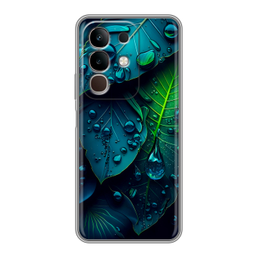 Силиконовый чехол на Vivo Y29 с принтом Листья Силиконовый чехол на Vivo Y29 с принтом Листья