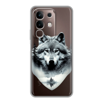 Силиконовый чехол на Vivo Y29, IQOO Z10X 5G с принтом Волк в лесу