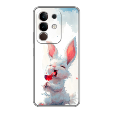 Силиконовый чехол на Vivo Y29, IQOO Z10X 5G с принтом кролик зайчик