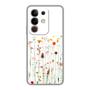 Силиконовый чехол на Vivo Y29, IQOO Z10X 5G с принтом цветы