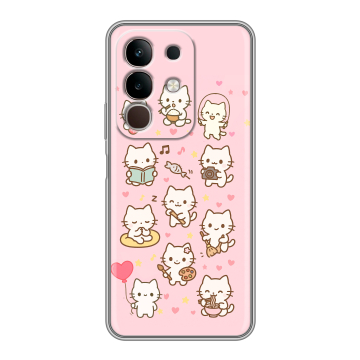 Силиконовый чехол на Vivo Y29, IQOO Z10X 5G с принтом Hello Kitty Хелоу Кити