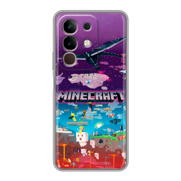 Силиконовый чехол на Vivo Y29, IQOO Z10X 5G с принтом Майнкрафт Minecraft