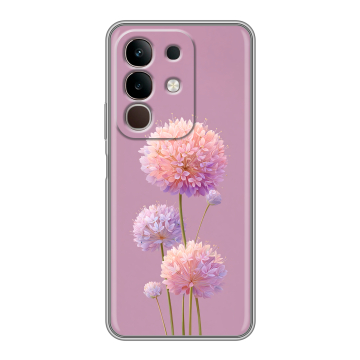Силиконовый чехол на Vivo Y29, IQOO Z10X 5G с принтом Цветы Силиконовый чехол на Vivo Y29, IQOO Z10X 5G с принтом Цветы