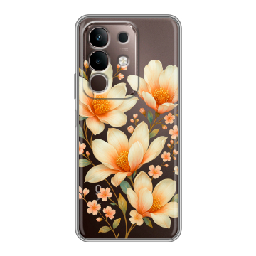 Силиконовый чехол на Vivo Y29, IQOO Z10X 5G с принтом Цветы Силиконовый чехол на Vivo Y29, IQOO Z10X 5G с принтом Цветы