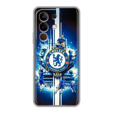Силиконовый чехол на Vivo Y29, IQOO Z10X 5G с принтом Chelsea Челси Силиконовый чехол на Vivo Y29, IQOO Z10X 5G с принтом Chelsea Челси