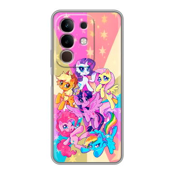 Силиконовый чехол на Vivo Y29, IQOO Z10X 5G с принтом My little pony Дружба чудо