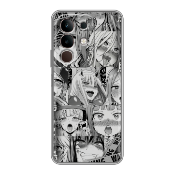 Силиконовый чехол на Vivo Y29, IQOO Z10X 5G с принтом Ahegao Ахегао Аниме Силиконовый чехол на Vivo Y29, IQOO Z10X 5G с принтом Ahegao Ахегао Аниме