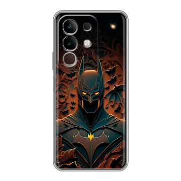 Силиконовый чехол на Vivo Y29, IQOO Z10X 5G с принтом Batman Бэтмен Силиконовый чехол на Vivo Y29, IQOO Z10X 5G с принтом Batman Бэтмен