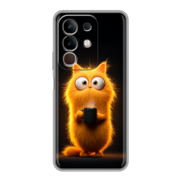 Силиконовый чехол на Vivo Y29, IQOO Z10X 5G с принтом Смешной кот