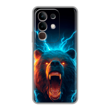 Силиконовый чехол на Vivo Y29, IQOO Z10X 5G с принтом Медведь Силиконовый чехол на Vivo Y29, IQOO Z10X 5G с принтом Медведь