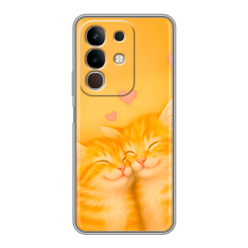 Силиконовый чехол на Vivo Y29, IQOO Z10X 5G с принтом Милые котята