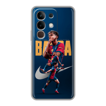 Силиконовый чехол на Vivo Y29, IQOO Z10X 5G с принтом Барселона Barca Yamal 