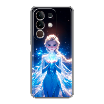 Силиконовый чехол на Vivo Y29, IQOO Z10X 5G с принтом Холодное сердце Frozen