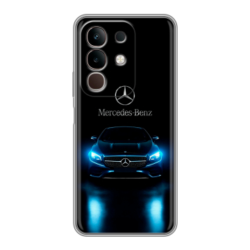 Силиконовый чехол на Vivo Y29, IQOO Z10X 5G с принтом Mercedes Мерседес