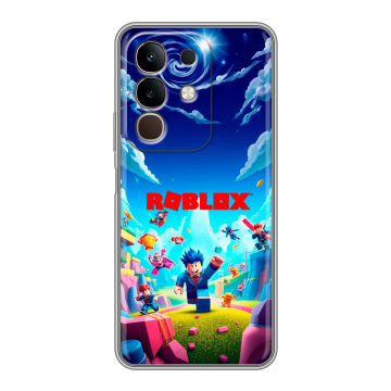 Силиконовый чехол на Vivo Y29, IQOO Z10X 5G с принтом Roblox Роблокс