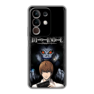 Силиконовый чехол на Vivo Y29, IQOO Z10X 5G с принтом Death note Тетрадь смерти Силиконовый чехол на Vivo Y29, IQOO Z10X 5G с принтом Death note Тетрадь смерти