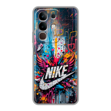 Силиконовый чехол на Vivo Y29, IQOO Z10X 5G с принтом Nike Найк