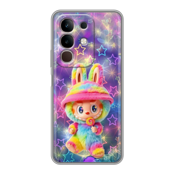 Силиконовый чехол на Vivo Y29, IQOO Z10X 5G с принтом Labubu Лабубу