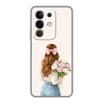 Силиконовый чехол на Vivo Y29, IQOO Z10X 5G с принтом женский