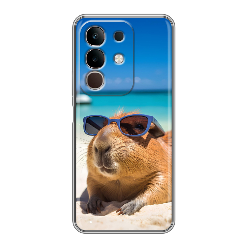 Силиконовый чехол на Vivo Y29 с принтом Капибара Силиконовый чехол на Vivo Y29 с принтом Капибара