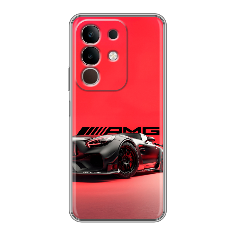 Силиконовый чехол на Vivo Y29, IQOO Z10X 5G с принтом Мерседес Mercedes AMG Силиконовый чехол на Vivo Y29, IQOO Z10X 5G с принтом Мерседес Mercedes AMG
