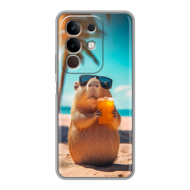 Силиконовый чехол на Vivo Y29 с принтом Капибара Силиконовый чехол на Vivo Y29 с принтом Капибара